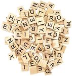 800PCS Scrabble Letters for Crafts - DIY Wood Gift Decoration - Making Alphabet Coasters and Scrabble Crossword Study Wood Letter Tiles/Wooden Scrabble Tiles A-Z Capital Letters for Crafts, Pendants