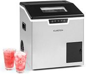 Klarstein 3L Small Ice Maker Machine, Counter Top Ice Machine For Home and Kitchen, Fast Operation, 20 kg of Crushed and Bullet Ice, Safety Alarms, Self-Cleaning Countertop Ice Cube Maker Machine