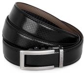 HORNBULL Riga Leather Belt for Men | Mens Belt Autolock | Black Laser Formal and Casual Leather Belt