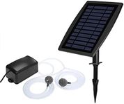 Solar Powered Air Pump Set, Solar Pond Aerator, Aquarium Oxygen Pump, Oxygenator Aerator, Air Pump Oxygen with Oxygen Tube and Air Bubble Stone for Fish Pond in The Garden Fish Tank