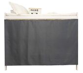 Teanea Super Black Out Bunk Bed Privacy Curtains Drapes for Bottom Twin, Includes Curtain Track, Charcoal Grey, 1 Panel