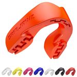 SAFEJAWZ Mouthguard Strapless Slim Fit, Adults and Junior with Case for Boxing, Basketball, Football, MMA, Martial Arts, Hockey and All Contact Sports (Junior (<11 Years), Orange)