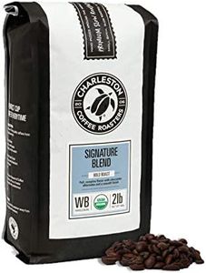 Charleston Coffee Roasters | Specialty Organic Whole Bean Bag | Hand Picked, Premium Slow Roast | Signature Blend (2lb)