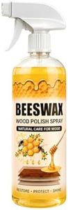 Beeswax Furniture Polish Spray Wood Shine Natural Brown Wooden Furniture Cleaner Floor Polishing Shiner for Old Furniture Door, Table, Chair and Other Furniture, 200ml