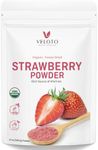 Organic Strawberry Powder, 100% Natural Freeze Dried Strawberry Powder, No Added Sugar or Preservatives, High in Antioxidants & Vitamin C, for Drinks and Smoothies, 340g/12 oz