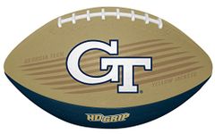 Rawlings NCAA Downfield Youth Size Football with 5X HD Grip, Georgia Tech Yellow Jackets