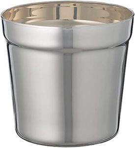 IKEA Glass Tinted Plant Pot (Silver)