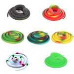 metagio 7 Pcs Rubber Snakes, 29.5inch Realistic Rubber Fake Snake Toy for Halloween Pranks Props, with 7 Colors (7 colors)