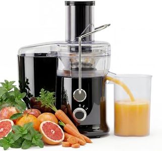 NEWBULIG Centrifugal Juicer, Juicer Machine with 2.6" Feed Chute & 15,000 RPM, Dual-Speed Juice Extractor for Whole Fruits Vegetables, Easy to Clean, BPA-Free, Black