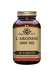 Solgar L-Arginine 1000mg Tablets - Pack of 90 - For a Healthy Metabolism - Ideal for Athletes - Vegan and Gluten Free, Gold