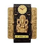 VIVARS Lord Ganesh Ji Designer Wall Clock with Glass for Home/Kitchen/Living Room/Bedroom/Office (VRA12)