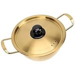 GANAZONO Instant Noodle Pot Lasagna Dishes Casserole Braiser Pan Korean Hot Pot Camping Griddle Instant Noodles Pot Portable Cooking Pot Omelet Paella Pans Metal Mixing Bowl Stainless Steel