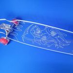 Ghost Grim Reaper │40-Inch Wheel Cut │Clear Longboard Skateboard │Great for Beginners, Intermediate, and Advanced Riders │Light Up Wheels │Perfect for Cruising and Carving │