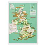 Scratch Off British National Parks & Outdoors Poster Gift for Nature Outdoor Lovers - 30 (w) x 42 (h) cm