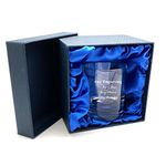 Engraved Personalised Whiskey Glass in Silk Lined Gift Box Birthday Anniversary for Him