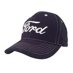 Tee Luv Ford Baseball Cap - Ford Script Car Logo Hat (Navy)