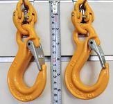 2X (Hammerlock + Slip Hook) 6mm for Trailer Safety Chain Caravan Camper Coupling Link Extension