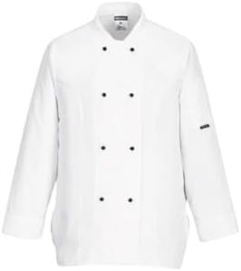 Portwest Rachel Ladies Long Sleeve Chefs Jacket, White, Medium