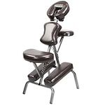 Master Massage Bedford Massage Chair Full Body Portable- Lightweight Massage Chair with Carrying Case-Tattoo Chair Height Adjustable Folding Massage Chair Face Cradle Salon Massage Chair SPA (Coffee)