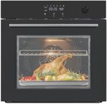 GarveeHome 24" Single Wall Oven, Built-in Electric Ovens with 11 Cooking Modes, 3000W, 240V, 2.5 CF Convection Built-in Oven, Stainless Steel, Touch Control, Timer, Safety Lock