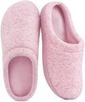 HomeTop Women's Dotted Knit Memory Foam Slippers with Anti-slip Sole Elegant Blush,9-10 US