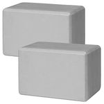 SK Depot™ Yoga Block (Set of 2) LxWxH :9"x4"x6"Supportive Latex Free EVA Foam High Density Exercise Professional Recommendation Best Choice and Gift Grey