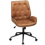 DICTAC Office Chair Brown Leather, 