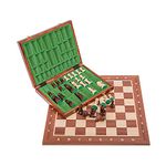 SQUARE - Pro Wooden Chess Set No. 5 - Mahogany LUX - Chessboard & Chess Pieces Staunton 5