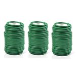 Decoroca Soft Plant Ties for Support - 65.6' Reusable Waterproof Plant Wire, Garden Twist, Office Organization and Decoration Binding（3pcs/Green）