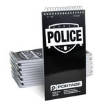 Portage POLICE Notebook | 4" X 8" | Narrow Ruled (12 Pack)