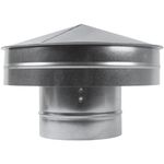 6" Inch Round Galvanized Steel Roof Cap with Mesh - Weather-Proof Chimney Cover with Side Wall - Fireplace Duct Rain Guard - Exhaust or Supply Ventilation Top Cover - Perfect Insulation Protector Cap