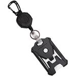 CATO Retractable Badge Holders, Tactical ID Card Holder, Durable 31.5” Retractable Badge Reel Key Chain. 9oz Retraction Heavy Duty Retractable Keychain (Black)