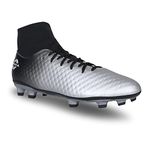 Nivia Oslar Blade 2.0 Football Shoes for Men/Sports and Athletic Footwear with Upper Synthetic/Comfortable Football Shoes (Silver/Black) UK-10