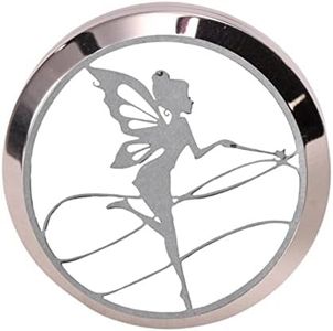 Zen’Arôme Diffuseur de Parfum pour Voiture Clip’Arôme, Désodorisant Voiture Pour Parfum et Huile Essentielle, Acier Inoxydable, Clip sur Grille de Ventilation, Motif Ange Fée + 5 Buvards Réutilisables