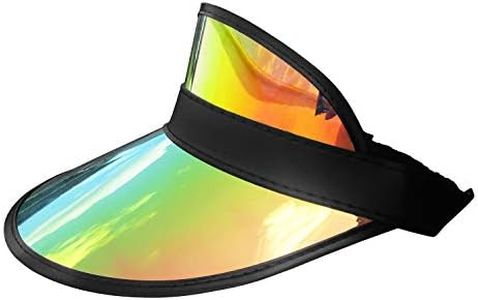 Clear Iridescent Colored Plastic Sun Visor Tennis Beach Vegas Dealer Golf Hat