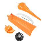 HCmotorku Crankcase Fill Funnel Drip-Free Oil Filter Funnel Primary Case Oil Fill Funnel Oil Filter Wrench Set Fit for Harley 4 Pcs Orange