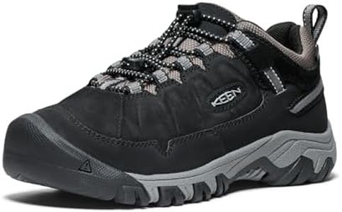 KEEN Kids Targhee IV Low WP Youth Shoes, Black Steel Grey, US 4 Big Kid