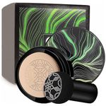 Mushroom Head Air Cushion CC Cream Natural Foundation Full Cover Concealer, Nude Makeup Oil Control/Moisturizing Brightening Pigment BB Cream Matte Foundation (Natural)