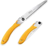 Toolux Hand Folding Pruning Saw 8 Inch Wood Tree Saw Japanese Pull Saw Razor Teeth Saw for Bone Wood Camping Backpacking Trimming Bushcraft Hunting, SK-5 Steel Blade with Non-Slip Rugged Handle.