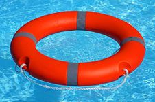 Life Buoy Ring Outer Material Hard PolyurethaneRubber Floating Ring Bracelet Buckle Buoy Swimming use Water Rescue Life Saving Rope Sports Equipment (Orange)