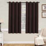 H.VERSAILTEX Blackout Curtains 2 Panels for Bedroom Light Blocking Room Darkening Curtain Drapes for Living Room, Thermal Insulated Grommet Top, Each 52 by 63 Inch, Chocolate Brown, Sold Pair