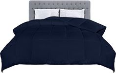 Utopia Bedding Summer Duvet Single, Single Bed Duvet with Corner Tabs, Microfiber Soft Breathable Single Duvet 4.5 Tog, Box Stitched All Year Round Quilt 135x200 cm (Navy Blue)