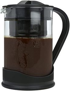 Spigo COLD BREW COFFEE MAKER 1 Liter (4-Cups) Capacity, Great For Flavorful Iced Coffee That Stays Fresh Longer, Borosilicate Glass, Easy Cleaning, Fun Ideas and Recipe Booklet, 8x5 Inches, Black