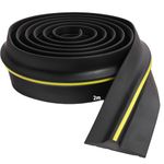 Universal Garage Door Seal Strip Heavy Duty Garage Door Bottom Weatherproof Threshold Seal Strip Rubber Garage Door Weather Seal Strip for Keeping Garage Clean &Dry (Black, 80mm(W)*18mm(H)*2m(L))