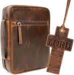 ELIZO Leather Bible Cover for Men Bible Case for Women Zippered Holder Protector Cross Church Tote Bag Carrying Organizer Sleeve Gift Study Antique