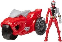 Power Rangers Dino Fury Rip N Go T-Rex Battle Rider and Dino Fury Red Ranger 6-Inch-Scale Vehicle and Action Figure, Toys Kids 4 and Up