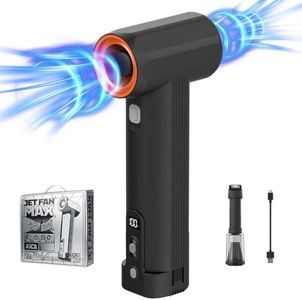 Kica Jetfan Max Souffleurs de Feuilles sans Fil,Aspirateur souffleur léger avec Batterie Amovible 4000mAh*6S & Chargeur, Puissance d’Aspiration 331 km/h & 11m³/Min,Mode de Vitesse 1-100,buse Amovible