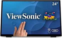 ViewSonic TD2465 24 Inch 1080p IPS Docking Touch Screen Monitor with Advanced Ergonomics, 2 Way Powered 90W USB C, RJ45, HDMI and DisplayPort Inputs , Black