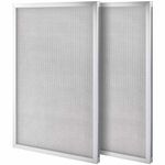 Hicarer 2 Pcs Aluminum Reusable Washable Air Filter 16 x 25 x 1 Inch Electrostatic HVAC Furnace Filter Rack for Breathe Fresher Home and Office