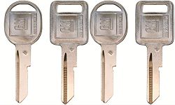 4 Keys Set - New GM Logo OEM"A" Ignition +"B" Doors/Trunk Key Blanks Uncut 320588 + 320589 Fits Select GM Vehicles